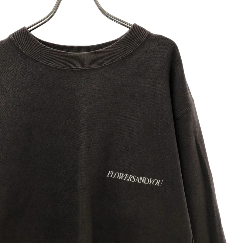 Fujimoto / フジモト | 2023AW | Overdyed Sweat Shirt "FLOWERS" / バックプリント オーバーダイ スウェットシャツ | 1 | メンズ