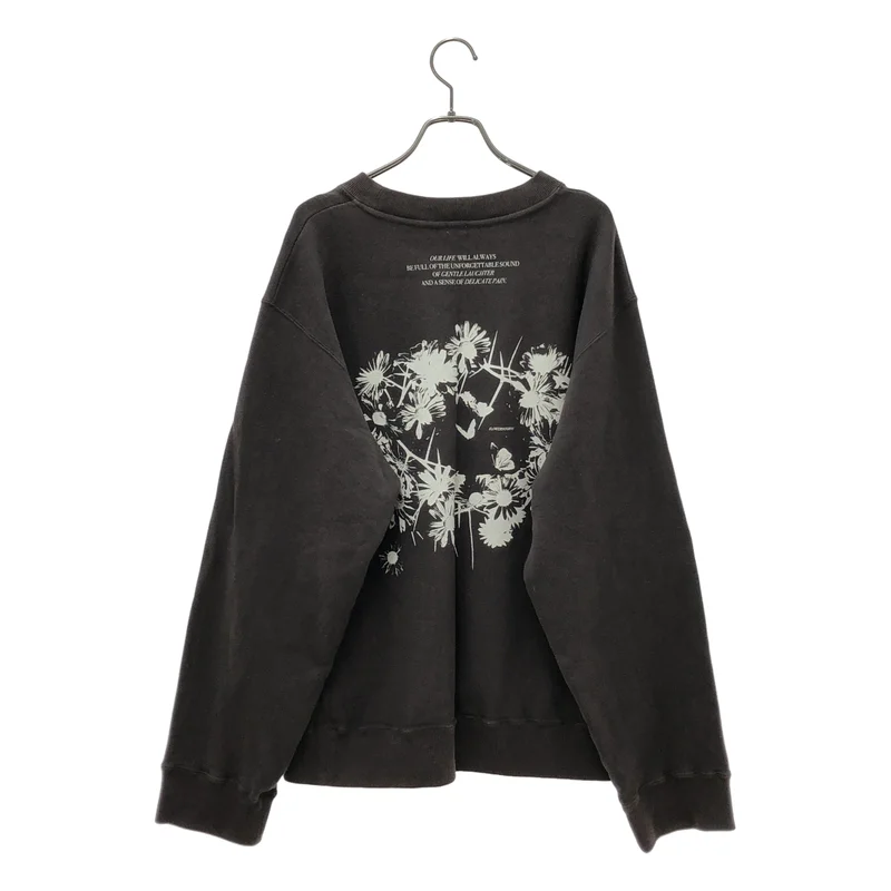 Fujimoto / フジモト | 2023AW | Overdyed Sweat Shirt "FLOWERS" / バックプリント オーバーダイ スウェットシャツ | 1 | メンズ