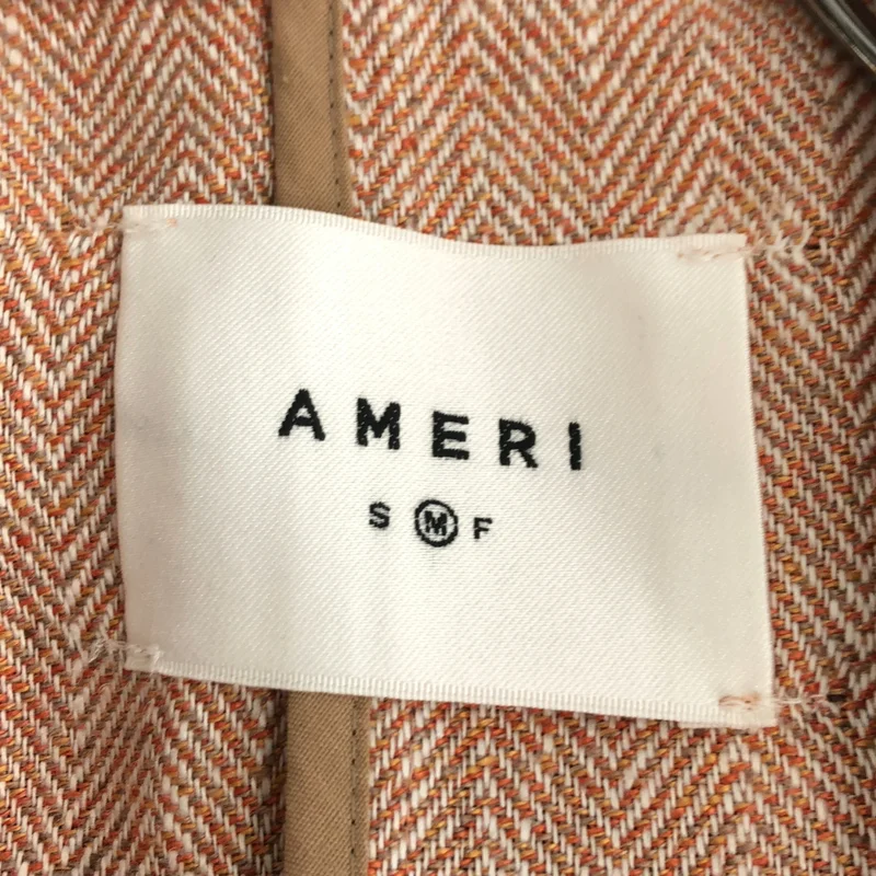 AMERI / アメリ | リネン ヘリンボーン チェスターコート | M | レディース