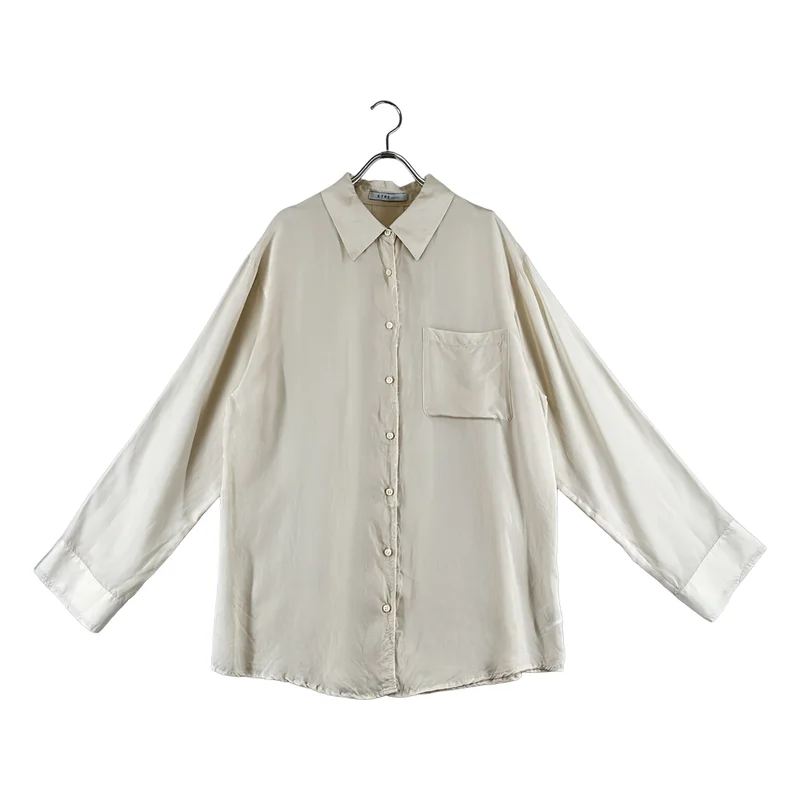 ETRE TOKYO / エトレトウキョウ | カフスカットオフキュプラシャツ | F | レディース