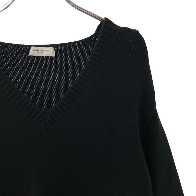 SAINT LAURENT PARIS / サンローランパリ | カシミヤ Vネック ニット_長袖 637299 | S | レディース