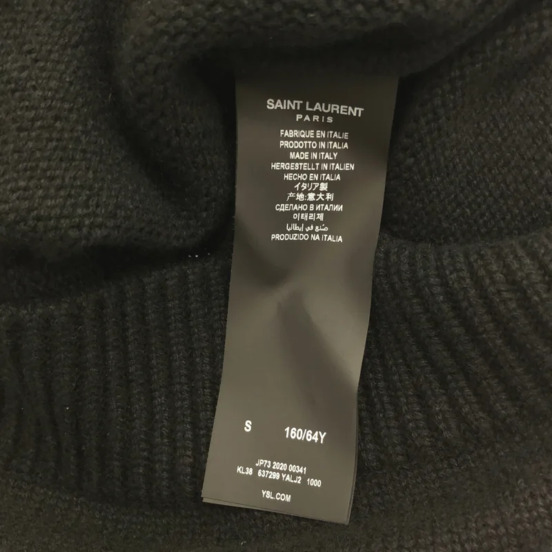 SAINT LAURENT PARIS / サンローランパリ | カシミヤ Vネック ニット_長袖 637299 | S | レディース