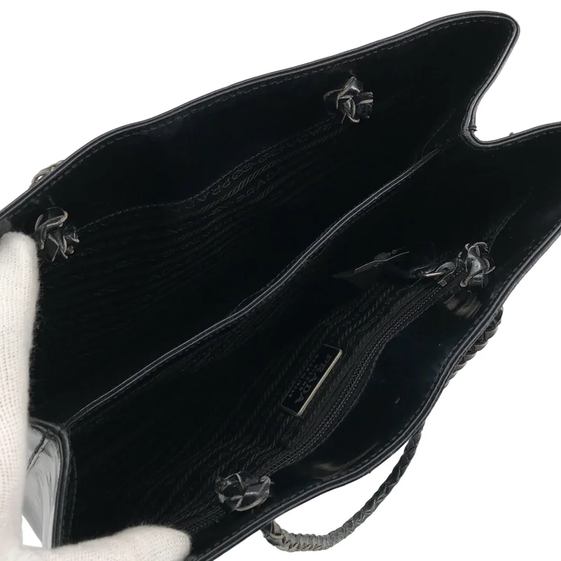 PRADA / プラダ | パテントレザー ロゴ トートバッグ |