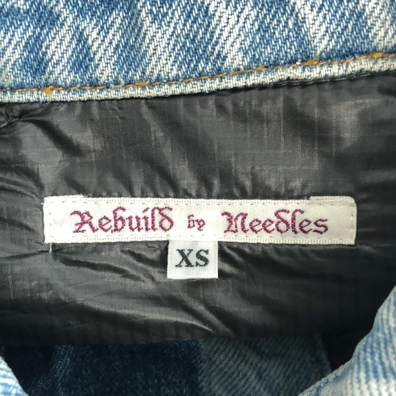 Rebuild by Needles / リビルドバイニードルス | JEAN JACKET -> COVERED JACKET / リメイク ジーンジャケット カバードジャケット | XS | メンズ