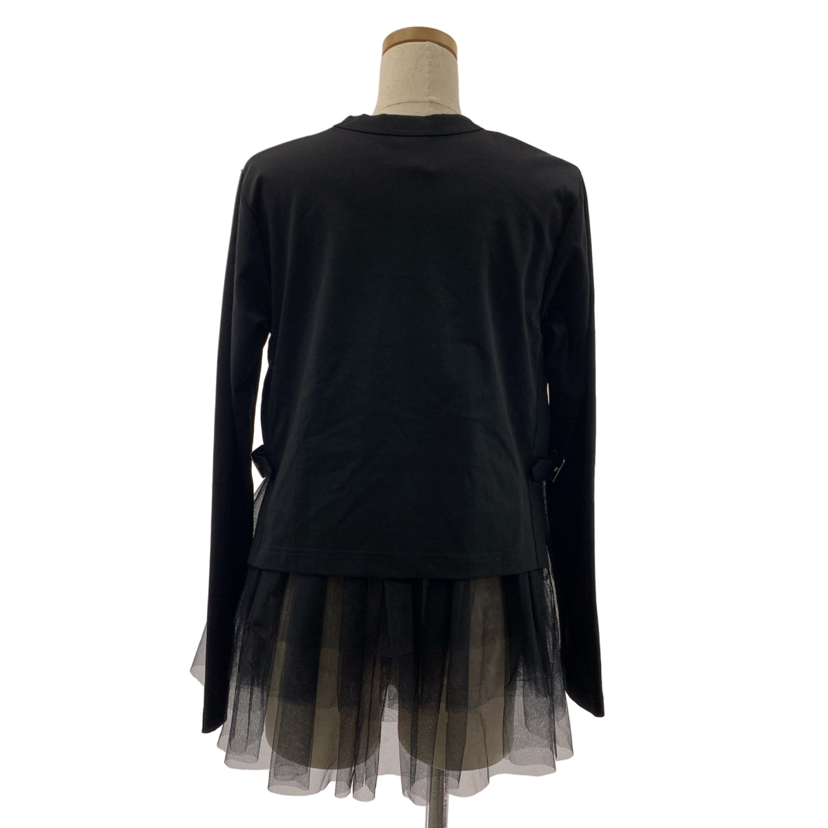 【美品】  noir kei ninomiya / ノワールケイニノミヤ | 2024SS | チュールレイヤード ダブルアジャスター プルオーバー | S | ブラック | レディース 美品】 noir kei ninomiya / ノワールケイニノミヤ | 2024SS