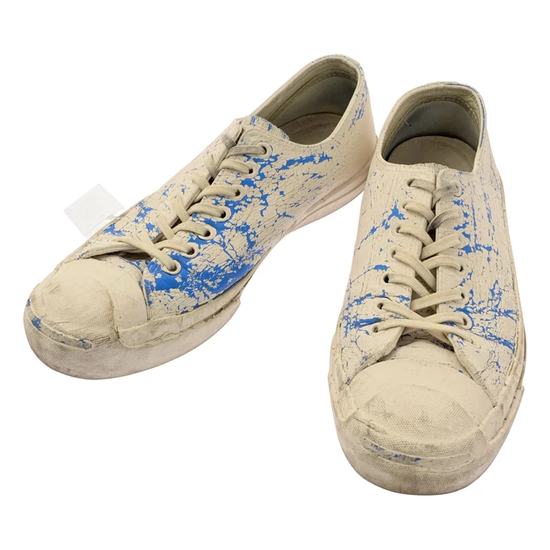 Maison Martin Margiela / メゾンマルタンマルジェラ | ×CONVERSE JACK PURCELL / ジャックパーセル レザー ペンキ スニーカー | 26 | メンズ