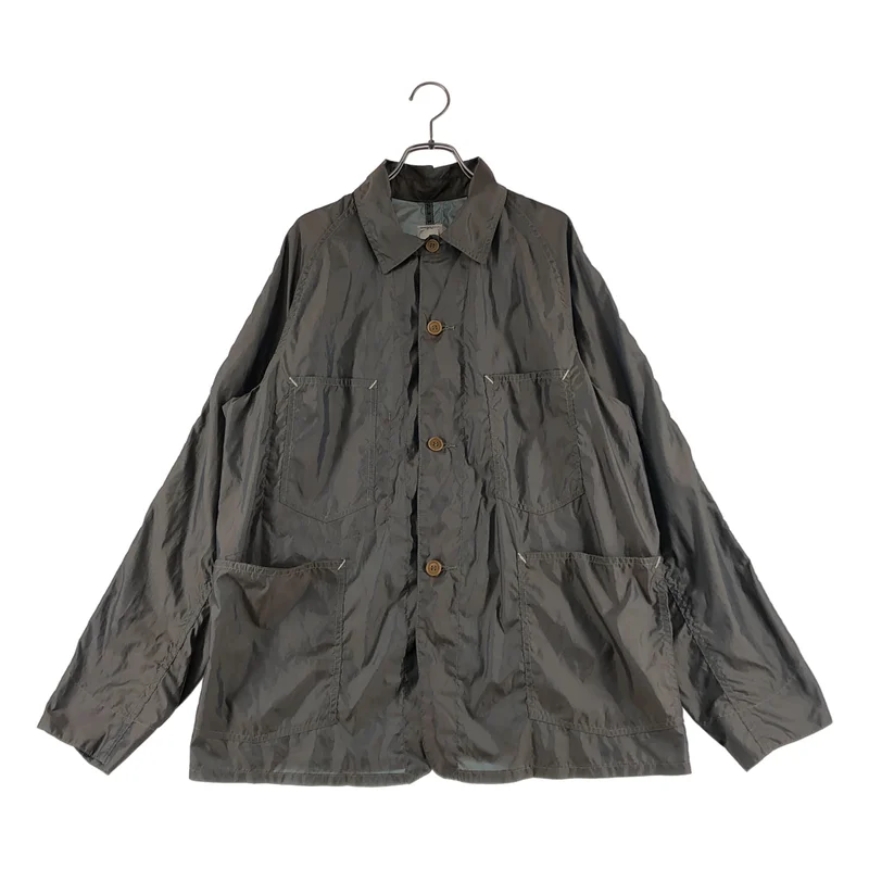 POST O'ALLS / ポストオーバーオールズ | Poly Taffeta khaki iridescent カバーオール シャツ | L | メンズ