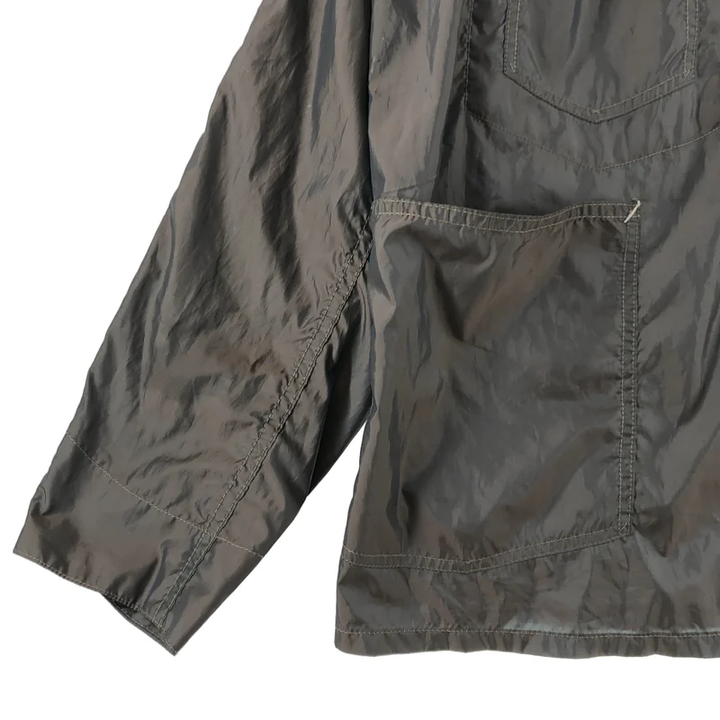 POST O'ALLS / ポストオーバーオールズ | Poly Taffeta khaki iridescent カバーオール シャツ | L | メンズ