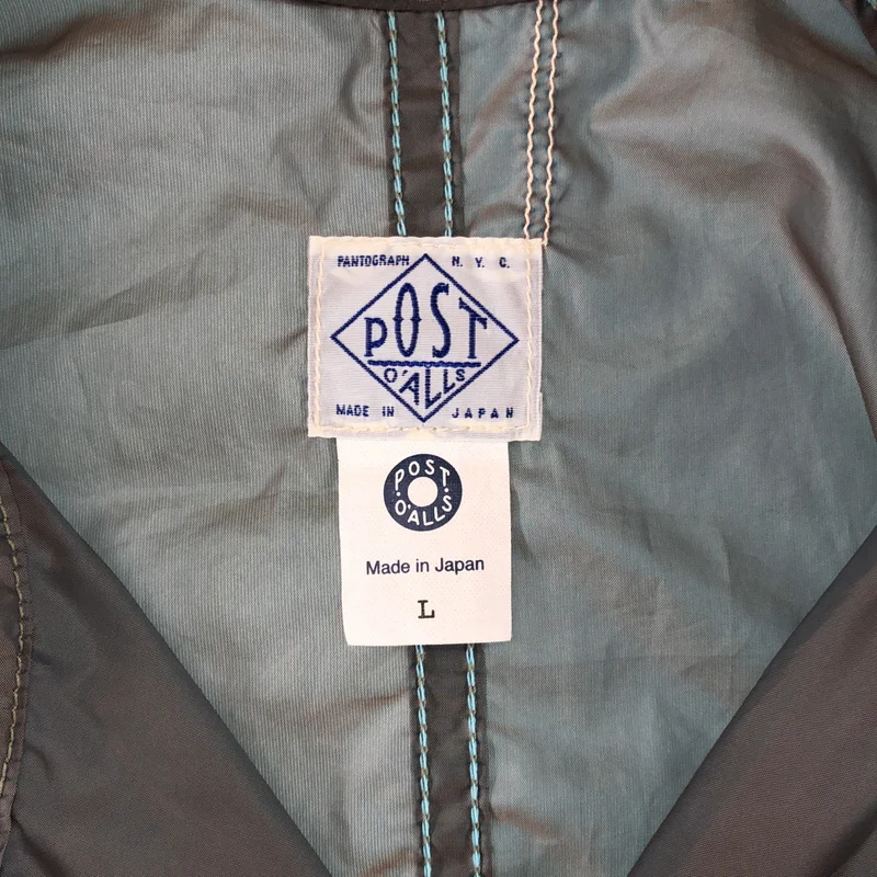POST O'ALLS / ポストオーバーオールズ | Poly Taffeta khaki iridescent カバーオール シャツ | L | メンズ