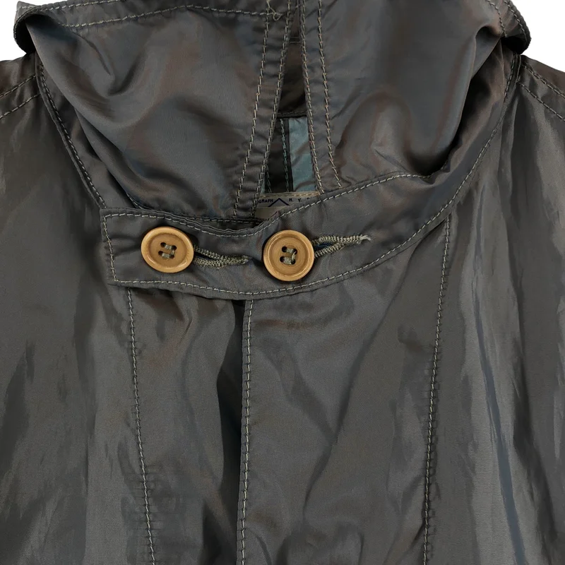 POST O'ALLS / ポストオーバーオールズ | Poly Taffeta khaki iridescent カバーオール シャツ | L | メンズ