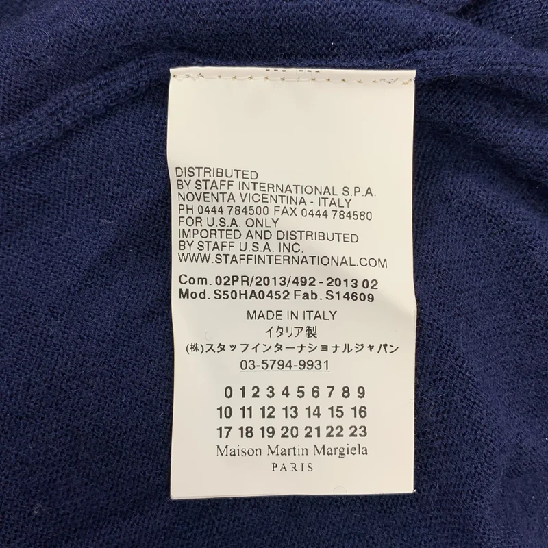 Maison Martin Margiela / メゾンマルタンマルジェラ | 2013AW | cashmere 100％ / カシミヤ ニット カーディガン | S | メンズ