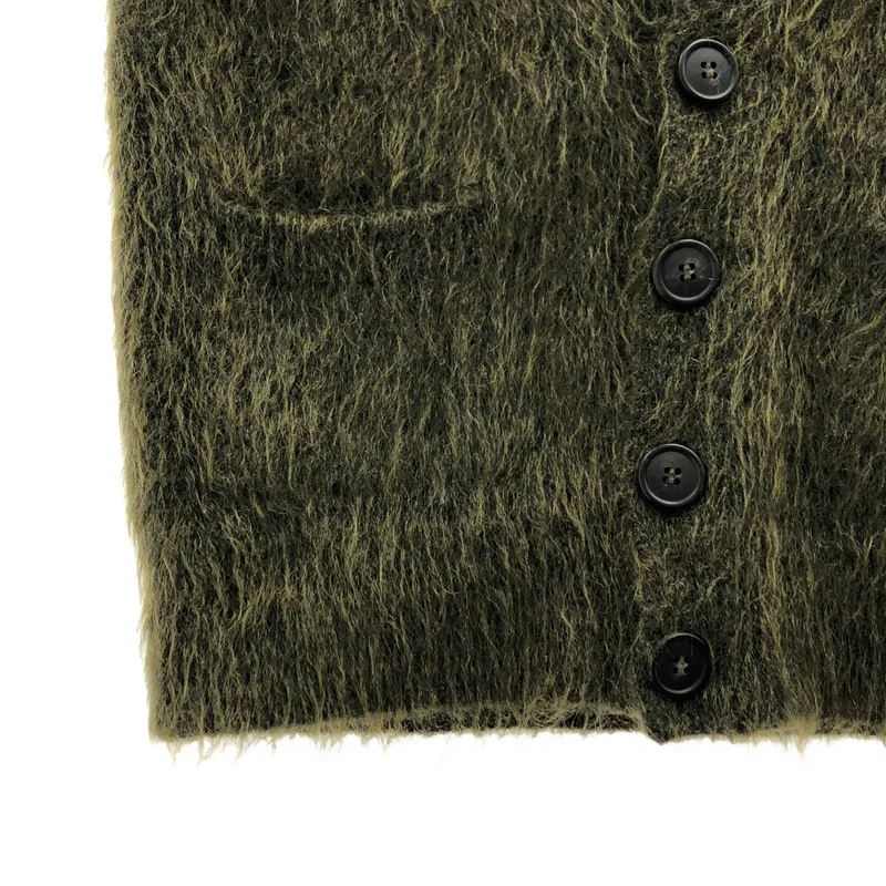 Cristaseya / クリスタセヤ | Visone gilet ヴィソーネ モヘヤ シャギー ニット ベスト | XS | レディース
