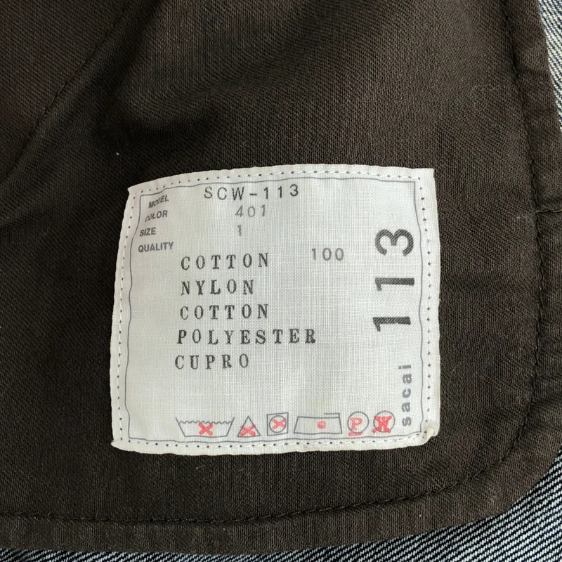 sacai / サカイ | 2023AW | Denim x Nylon Twill Jacket デニム ドッキング ボンバージャケット | 1 | レディース