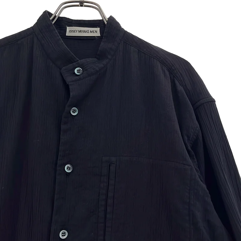 ISSEY MIYAKE MEN / イッセイミヤケメン | 2000SS | コットン シワ加工 スタンドカラーシャツ | M | メンズ