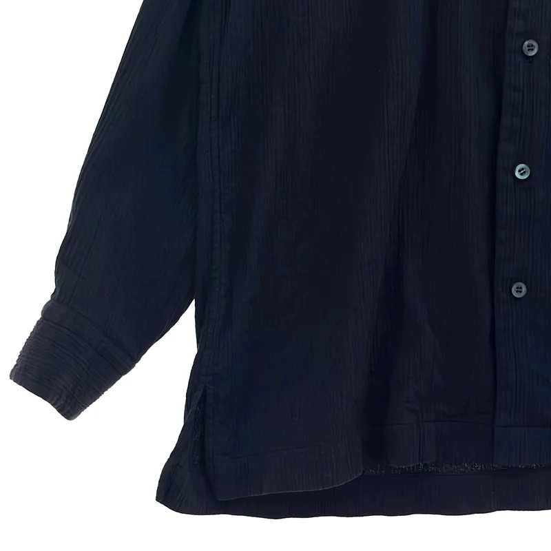 ISSEY MIYAKE MEN / イッセイミヤケメン | 2000SS | コットン シワ加工 スタンドカラーシャツ | M | メンズ