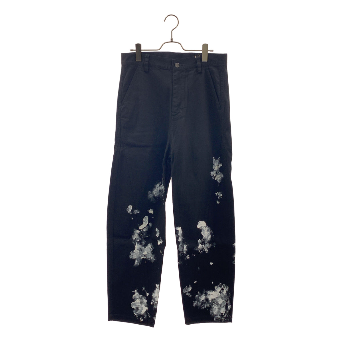 【新品】  prasthana / プラスターナ | painted workers slant jeans ペイント ワーカー スラント パンツ | 0（S） | ブラック / ホワイト | メンズ prasthana / プラスターナ | painted workers slant jeans ペイント