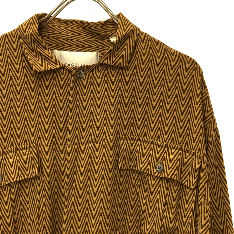 Bagutta / バグッタ | ヘリンボーン フライフロント シャツブルゾン | 40 | メンズ