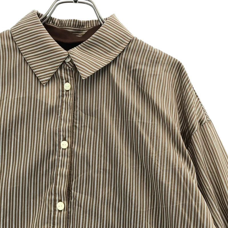 AMERI / アメリ | STRIPE INVERSION SHIRT TOP / ストライプ インヴァージョン シャツトップス | S | レディース