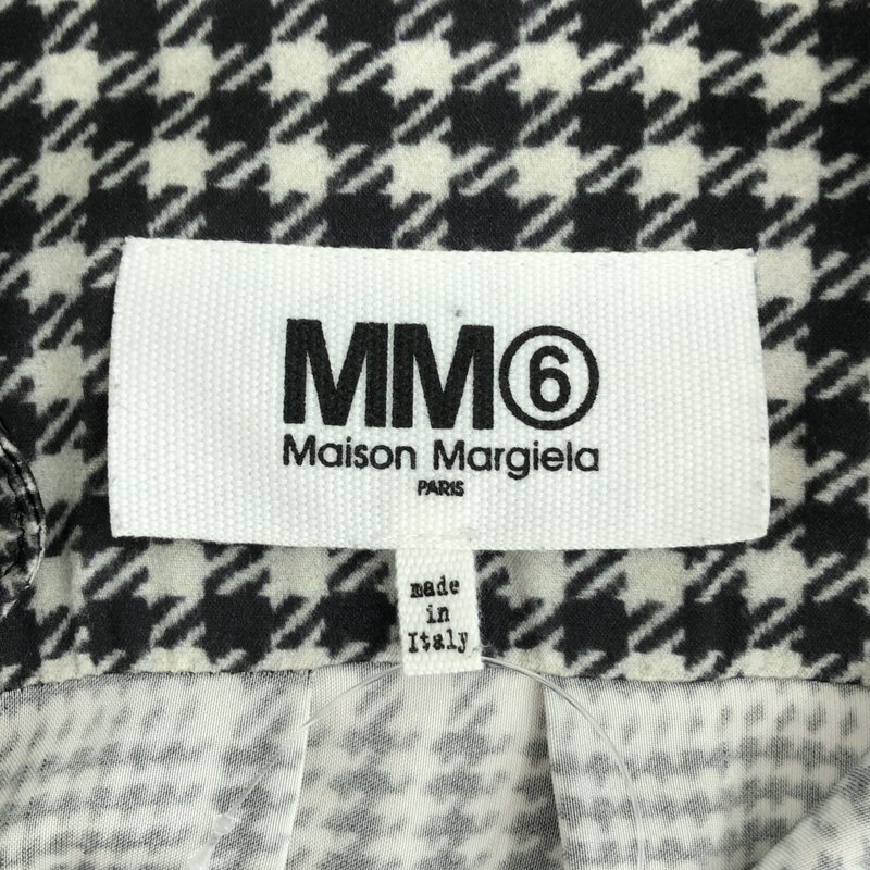 MM6 Maison Margiela / エムエムシックスメゾンマルジェラ | 2021SS | レーヨンサテン 千鳥格子 アシンメトリーシャツ | 40 | レディース