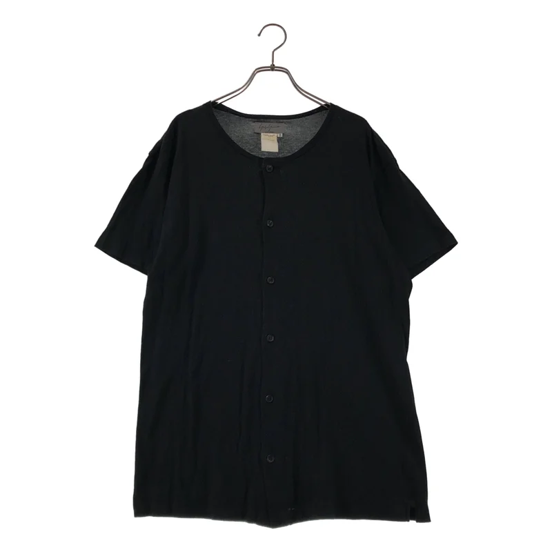 YOHJI YAMAMOTO POUR HOMME / ヨウジヤマモトプールオム | コットン クルーネック 半袖 ニットカーディガン | 3 | メンズ
