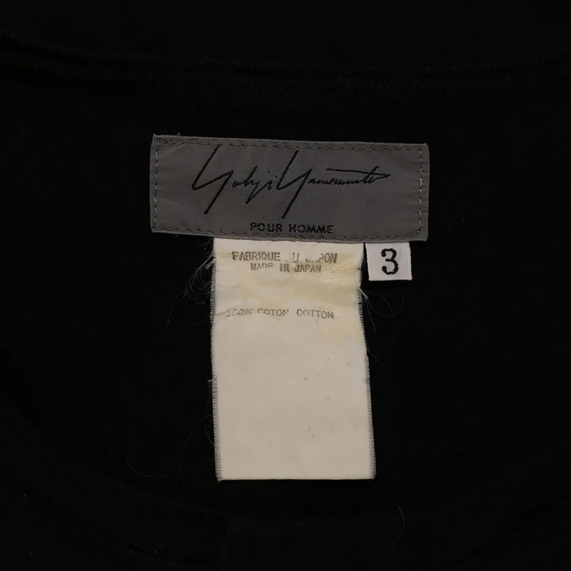 YOHJI YAMAMOTO POUR HOMME / ヨウジヤマモトプールオム | コットン クルーネック 半袖 ニットカーディガン | 3 | メンズ