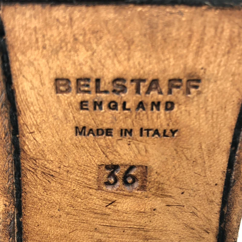 Belstaff / ベルスタッフ | レザー ストラップ ロゴサイドジップ ショートブーツ | 36 | レディース