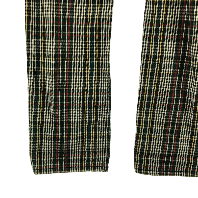 JUNYAWATANABE COMMEdesGARCONS MAN / ジュンヤワタナベマン | コットン タータンチェック ロゴボタン パンツ | S | メンズ
