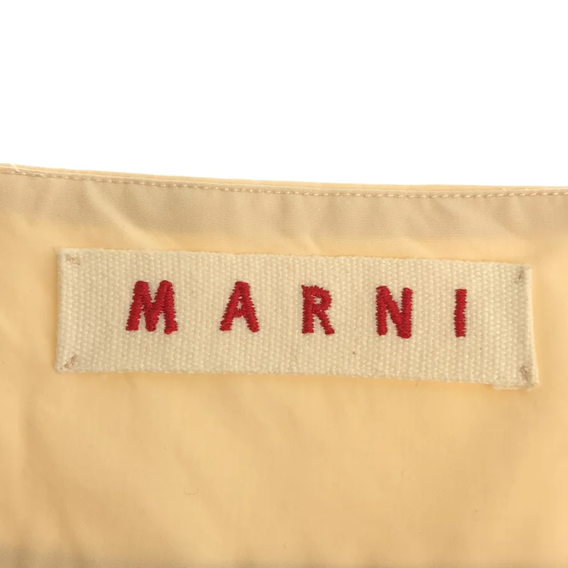 MARNI / マルニ | 異素材切り替え バイカラー エプロンワンピース | 38 | レディース