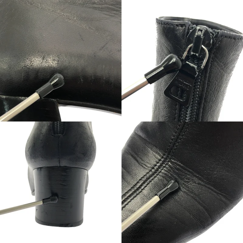 PRADA / プラダ | レザー バックジップ アンクルブーツ | 37 1/2 | レディース