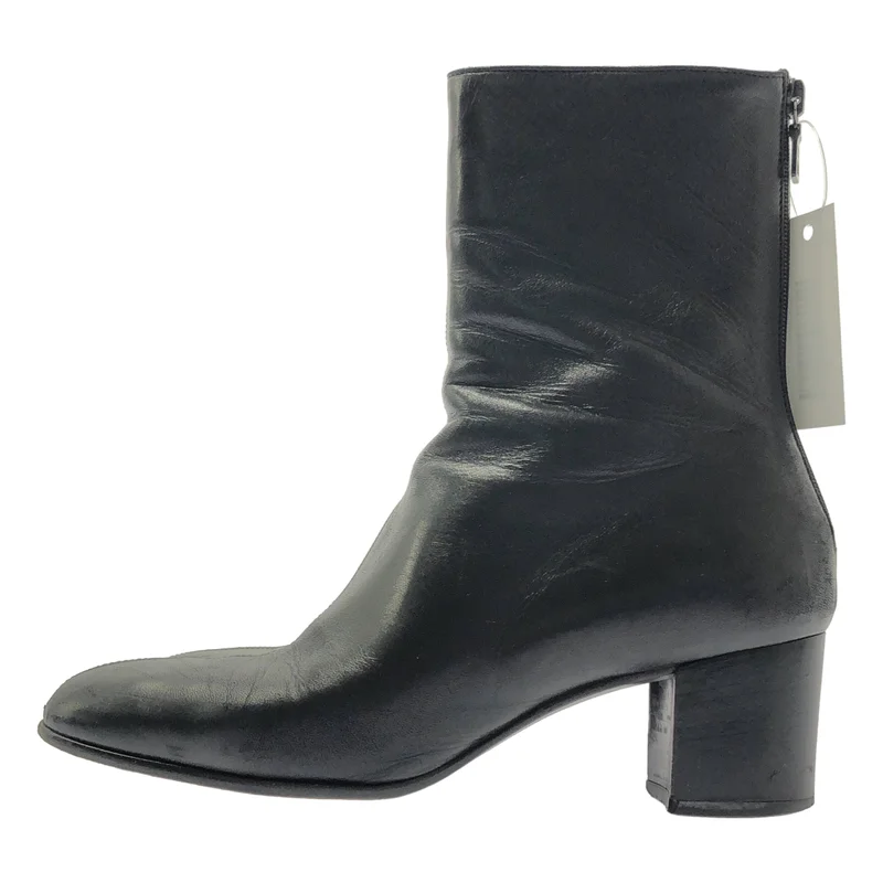 PRADA / プラダ | レザー バックジップ アンクルブーツ | 37 1/2 | レディース