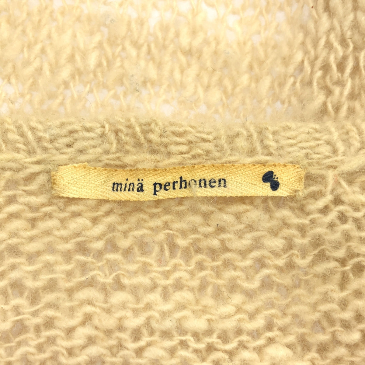 mina perhonen / ミナペルホネン | ローゲージ ニット ロングカーディガン | ベージュ | レディース mina perhonen / ミナペルホネン | ローゲージ ニット ロング