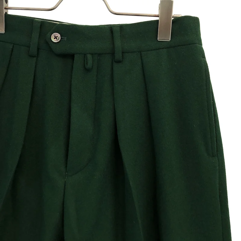 NEAT / ニート | HAINSWORTH  Melton ウール タック ボタンフライ パンツ | 44 | メンズ