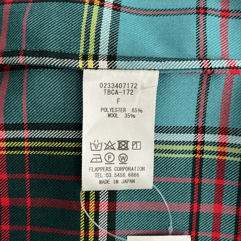 TICCA / ティッカ | ウール混 チェック ノーカラー シャツワンピース | F | レディース