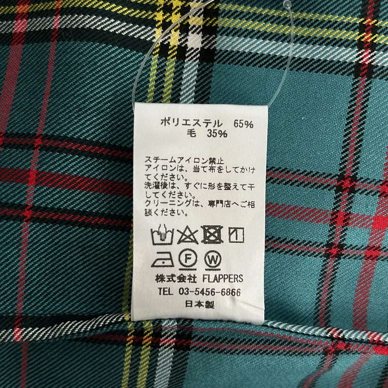 TICCA / ティッカ | ウール混 チェック ノーカラー シャツワンピース | F | レディース