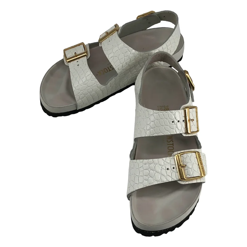 BIRKENSTOCK / ビルケンシュトック | Milano クロコ型押し レザー サンダル | 24.5 | レディース