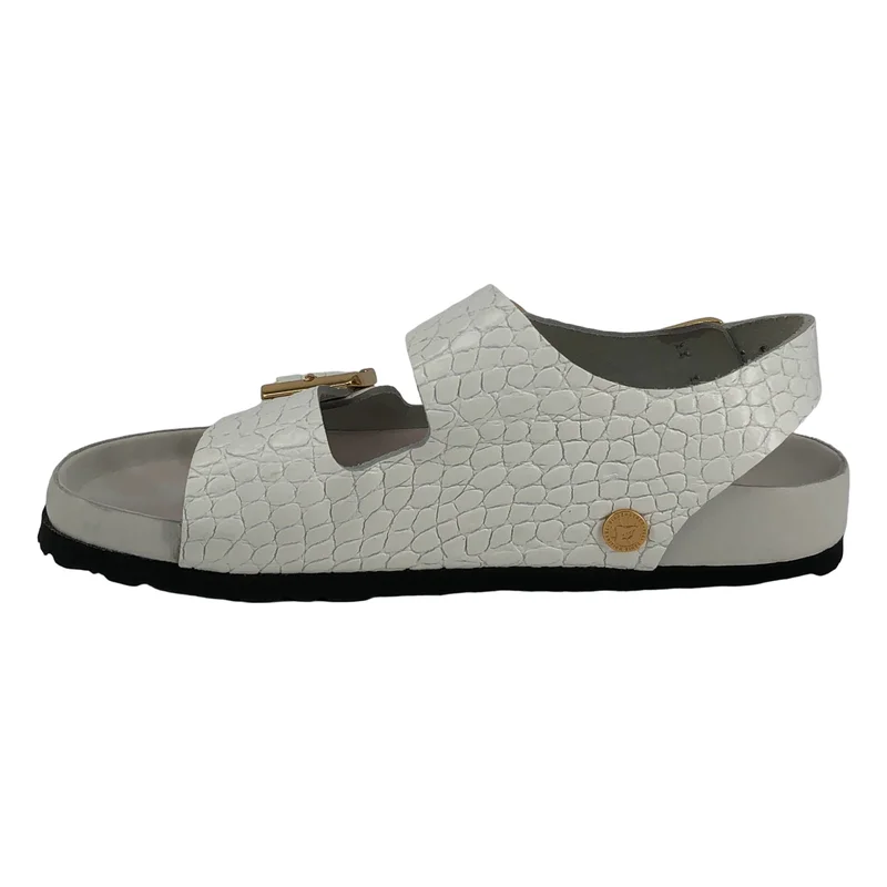 BIRKENSTOCK / ビルケンシュトック | Milano クロコ型押し レザー サンダル | 24.5 | レディース