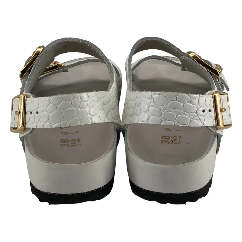BIRKENSTOCK / ビルケンシュトック | Milano クロコ型押し レザー サンダル | 24.5 | レディース