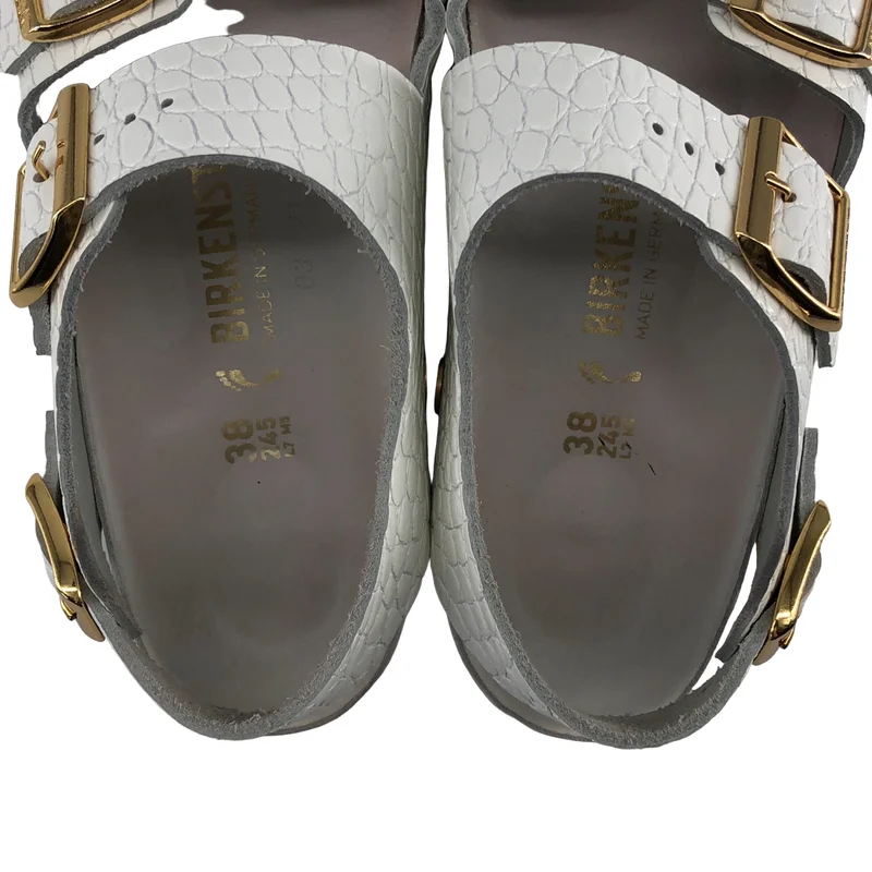 BIRKENSTOCK / ビルケンシュトック | Milano クロコ型押し レザー サンダル | 24.5 | レディース