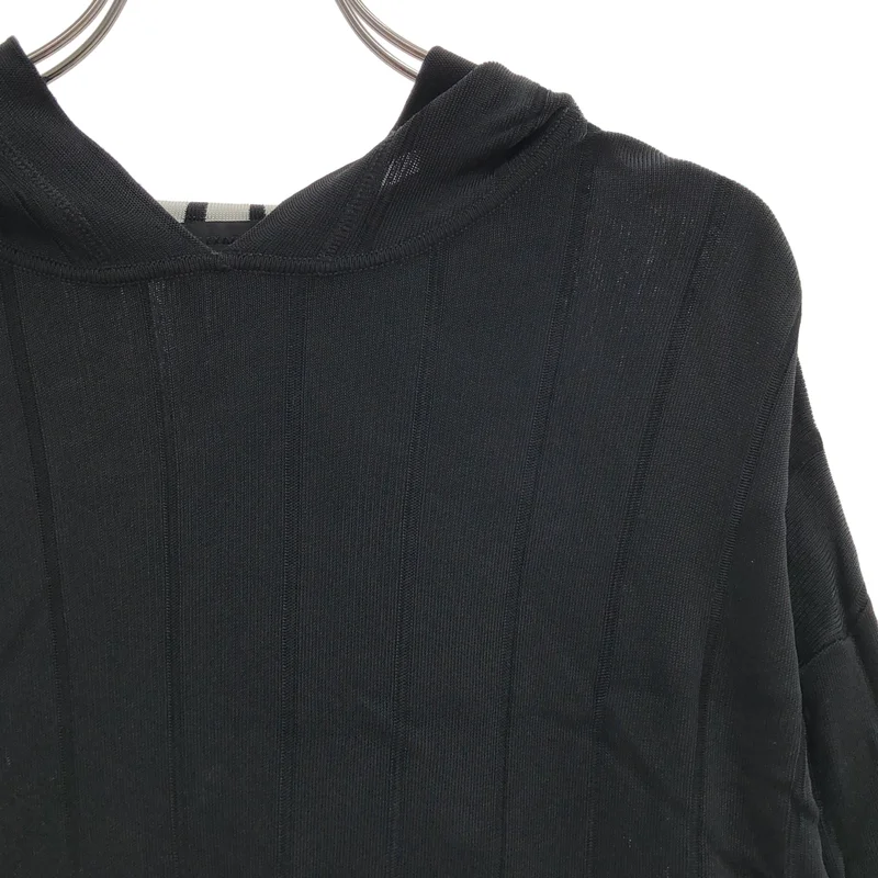 ALEXANDER WANG / アレキサンダーワン | バーコードロゴ ニットパーカー | S | レディース
