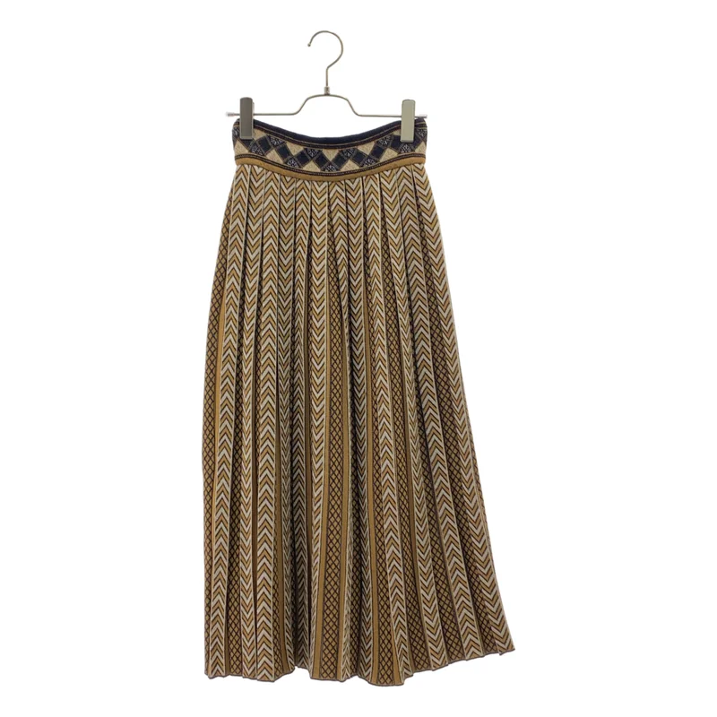mame kurogouchi 18ss ラタンニット スカート Mame Kurogouchi / マメクロゴウチ | Pleated Knitted Skirt | 1