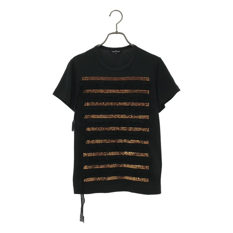 tricot COMME des GARCONS / トリココムデギャルソン | コットン スパンコール フリルライン カットソー | M | レディース