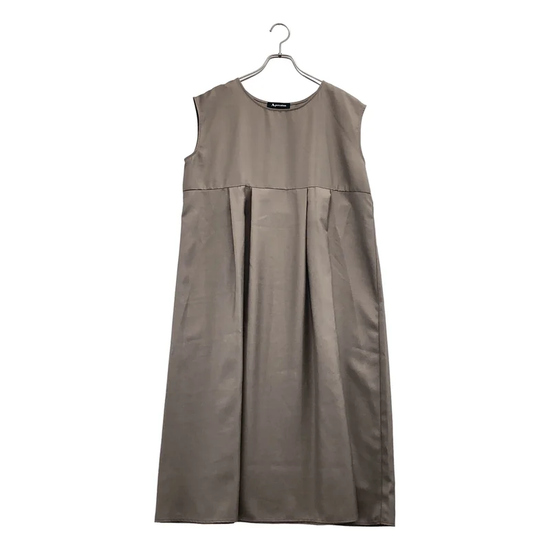 AQUASCUTUM / アクアスキュータム | 2タック ノースリーブワンピース | 8 | レディース
