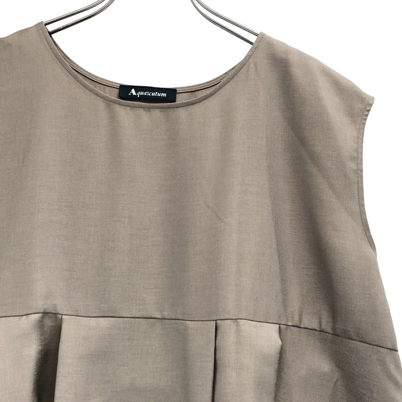 AQUASCUTUM / アクアスキュータム | 2タック ノースリーブワンピース | 8 | レディース