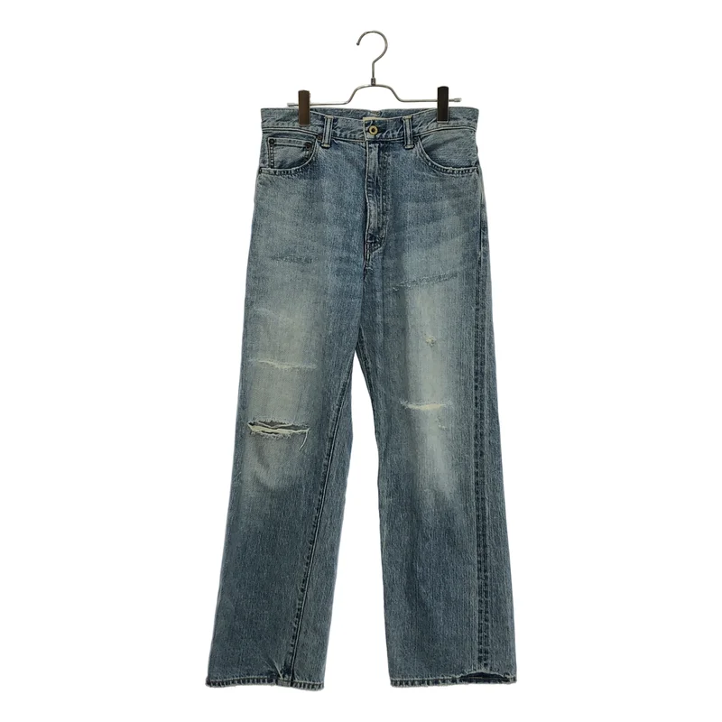 ATTICK BY JOHNBULL / アティックバイジョンブル | ダメージ加工 デニムパンツ | S | レディース