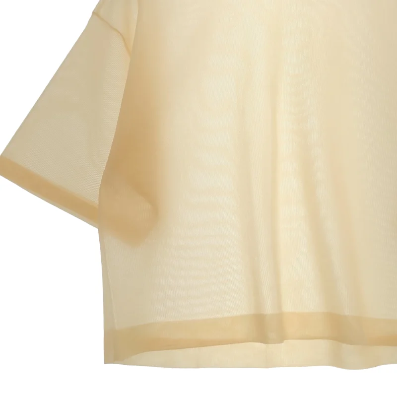 HYKE / ハイク | 2026SS | SHEER CROPPED CREW NECK KNIT ニット | 1 | レディース