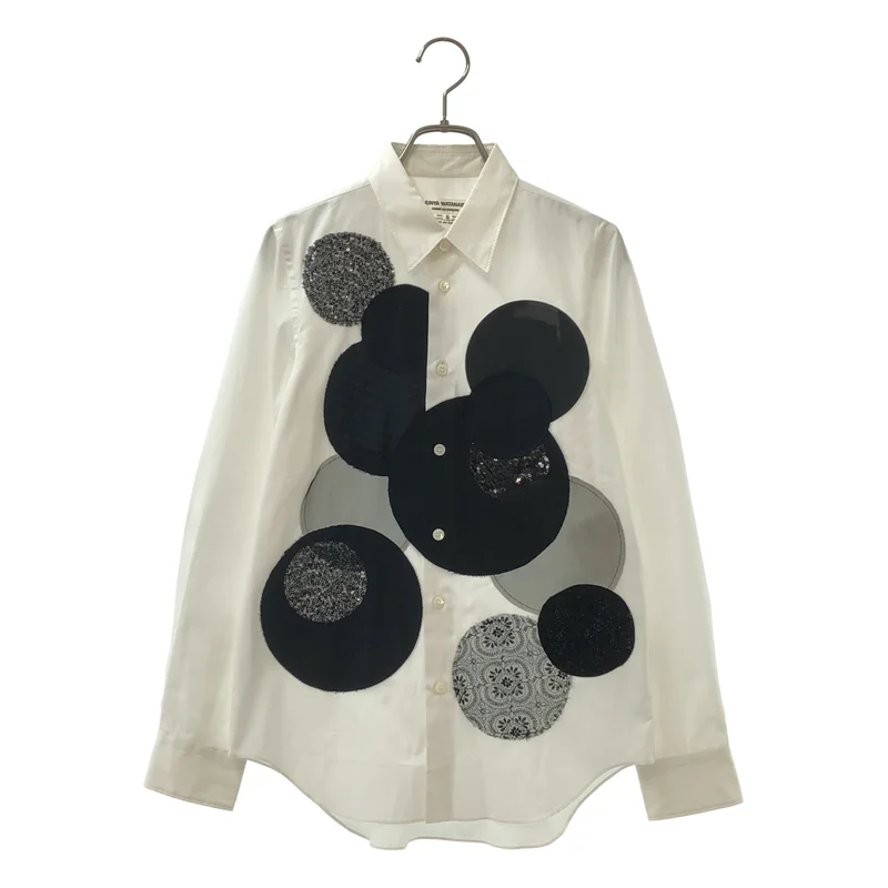 JUNYA WATANABE COMME des GARCONS / ジュンヤワタナベ | 2014AW | ドット パッチワーク シャツ_長袖 JN-B017 | S | レディース