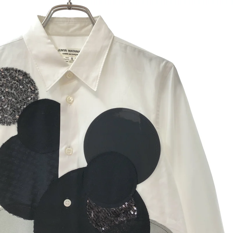 JUNYA WATANABE COMME des GARCONS / ジュンヤワタナベ | 2014AW | ドット パッチワーク シャツ_長袖 JN-B017 | S | レディース