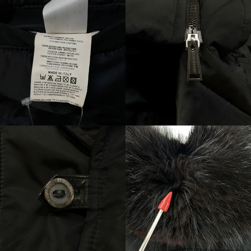 DSQUARED2 / ディースクエアード | 中綿 ファーカラー ロゴボタン レイヤードスリーブ オーバーコート | 48 | メンズ