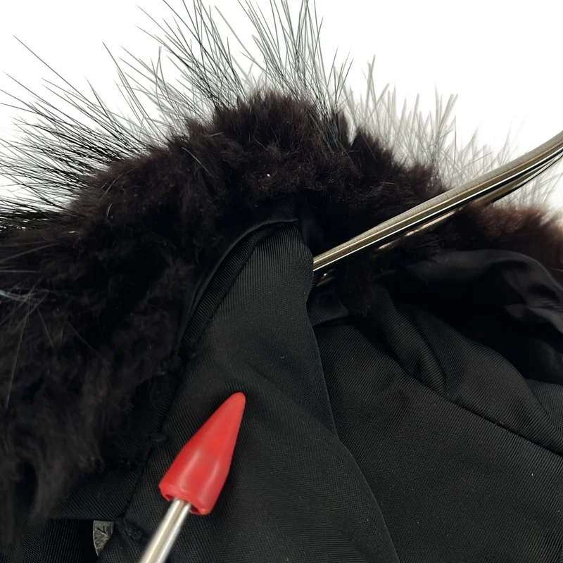 DSQUARED2 / ディースクエアード | 中綿 ファーカラー ロゴボタン レイヤードスリーブ オーバーコート | 48 | メンズ
