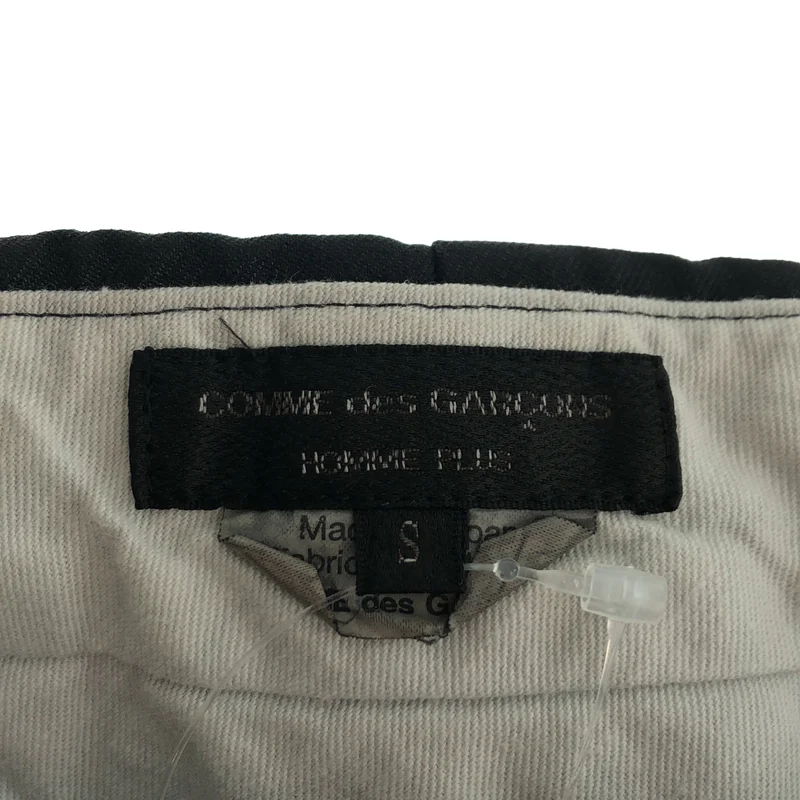 COMME des GARCONS HOMME PLUS / コムデギャルソンオムプリュス | 2019AW | ポリエステル 製品加工 2タック テーラード ワイドパンツ | S | メンズ